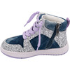 Skye High Top Denim Sneaker, Blue - Sneakers - 9