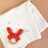 Nautical Baby Swaddle and Teether Set, Crab - Mixed Gift Set - 3