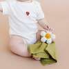 Green Stripe Baby Swaddle and Lovey Set, Flower - Mixed Gift Set - 4