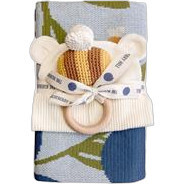 Blueberry Baby Blanket Hat Rattle Gift Set
