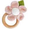 Blush Pique Baby Blanket Pink Flower Rattle Gift Set - Mixed Gift Set - 4