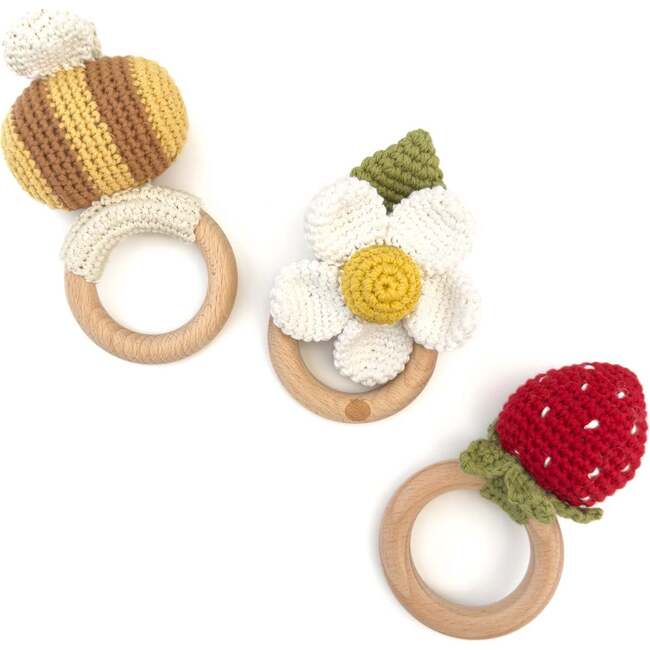 Bee Baby Swaddle and Teether Set, Bee - Mixed Gift Set - 4