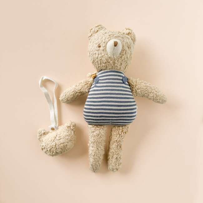 Baby Swaddle Plush Toy Set, Blue Stripe Henry Beekeeper Bear - Mixed Gift Set - 2