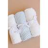 Baby Swaddle Plush Toy Set, Blue Stripe Henry Beekeeper Bear - Mixed Gift Set - 3