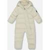 One-Piece Baby Cloud Compressible Snowsuit Designed for Car Seat Off-White, White Asparagus - Snowsuits - 1 - thumbnail