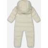 One-Piece Baby Cloud Compressible Snowsuit Designed for Car Seat Off-White, White Asparagus - Snowsuits - 2