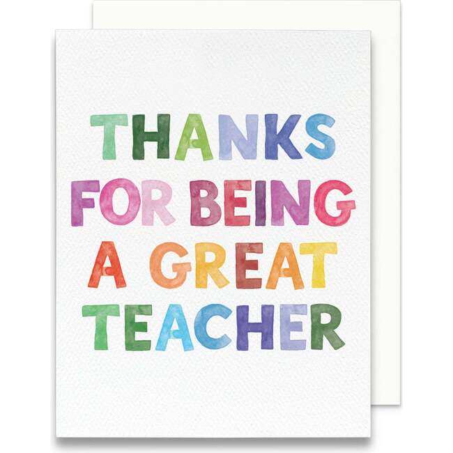 Thanks for Being a Great Teacher Greeting Card