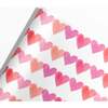 Pink Watercolor Hearts Gift Wrap - Party - 1 - thumbnail