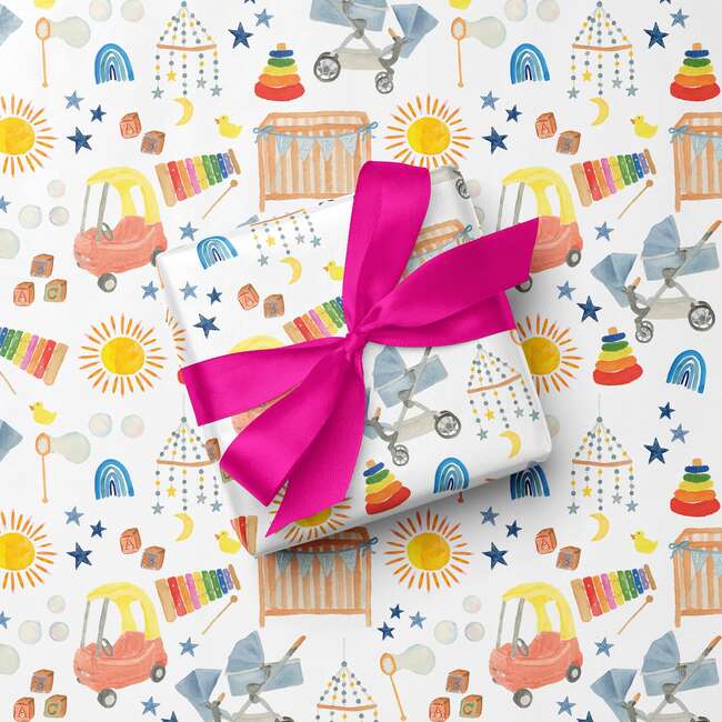 Baby Shower Icons Gift Wrap - Party - 3