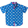 Dinos Blue Short Sleeve Shirt - Button Downs - 1 - thumbnail