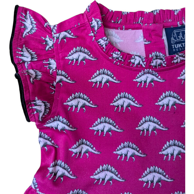 Dinos in Pink Ruffle Dress - Dresses - 2