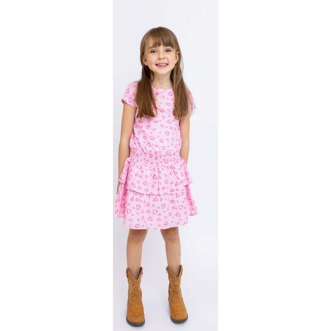 Leopard Hearts Tween Smock Waist Dress - Dresses - 2