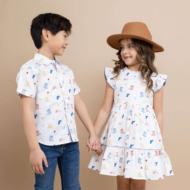 Western Ruffle Dress - Dresses - 3