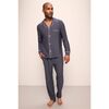William Printed TENCEL Modal Long PJ Set, DUO STRIPES TRUE NAVY/IVORY - Pajamas - 1 - thumbnail