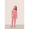 Kids TENCEL Modal Unisex Long PJ Set, SUNKISSED CORAL/IVORY - Pajamas - 1 - thumbnail