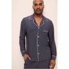 William Printed TENCEL Modal Long PJ Set, DUO STRIPES TRUE NAVY/IVORY - Pajamas - 2