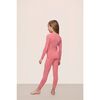 Kids TENCEL Modal Unisex Long PJ Set, SUNKISSED CORAL/IVORY - Pajamas - 3