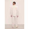 William Printed TENCEL Modal Long PJ Set, HERITAGE STRIPE LT HEATHER GREY/PEPPERCORN - Pajamas - 3
