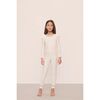 Kids Printed TENCEL Modal Unisex Long PJ Set, HERITAGE STRIPE LIGHT HEATHER GREY/PEPPERCORN - Pajamas - 1 - thumbnail