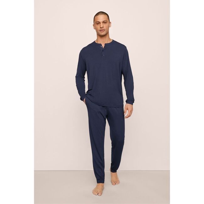Henry TENCEL Modal Long PJ Set, TRUE NAVY