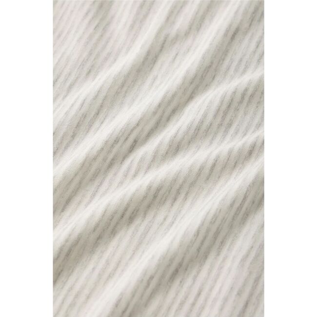 Kids Printed TENCEL Modal Unisex Long PJ Set, HERITAGE STRIPE LIGHT HEATHER GREY/PEPPERCORN - Pajamas - 4