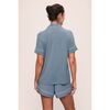 Gisele TENCEL Modal Relaxed Short PJ Set, FADED DENIM/IVORY - Pajamas - 4