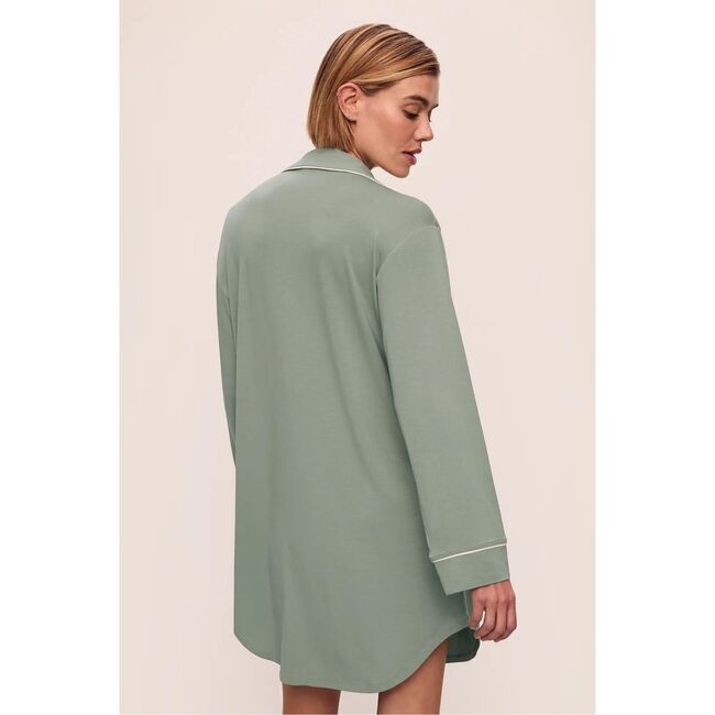 Gisele TENCEL Modal Sleepshirt, EUCALYPTUS/IVORY - Pajamas - 4