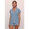 Gisele Printed TENCEL Modal Shortie Short PJ Set, DALAMATIAN FADED DENIM/IVORY - Pajamas - 1 - thumbnail