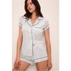 Gisele Printed TENCEL Modal Shortie Short PJ Set, PETITE BATIK IVORY/DENIM BLUE - Pajamas - 1 - thumbnail