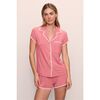 Frida TENCEL Modal Shortie Short PJ Set, SUNKISSED CORAL/IVORY - Pajamas - 1 - thumbnail