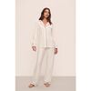 Gisele Printed TENCEL Modal Long PJ Set, HERITAGE STRIPE LT HEATHER GREY/PEPPERCORN - Pajamas - 1 - thumbnail