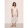 Gisele Printed TENCEL Modal Short Sleeve Cropped PJ Set, FLORAL BLOOM IVORY/VANILLA CREAM - Pajamas - 1 - thumbnail