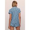 Gisele Printed TENCEL Modal Shortie Short PJ Set, DALAMATIAN FADED DENIM/IVORY - Pajamas - 3