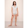 Gisele Printed TENCEL Modal Shortie Short PJ Set, PETITE BATIK IVORY/DENIM BLUE - Pajamas - 3