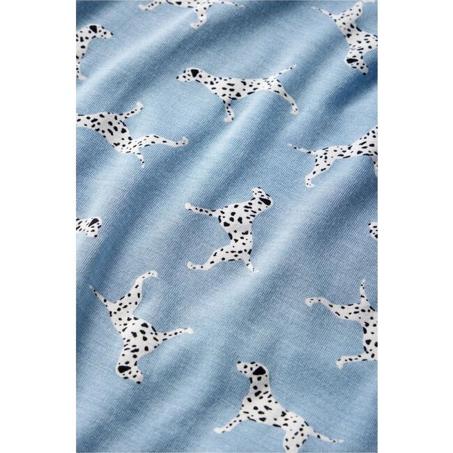 Gisele Printed TENCEL Modal Shortie Short PJ Set, DALAMATIAN FADED DENIM/IVORY - Pajamas - 4