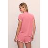 Frida TENCEL Modal Shortie Short PJ Set, SUNKISSED CORAL/IVORY - Pajamas - 3
