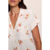 Gisele Printed TENCEL Modal Short Sleeve Cropped PJ Set, FLORAL BLOOM IVORY/VANILLA CREAM - Pajamas - 2