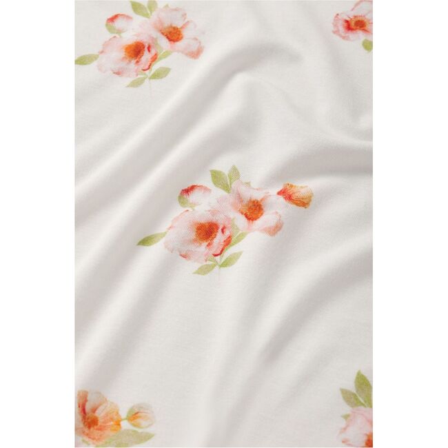 Gisele Printed TENCEL Modal Short Sleeve Cropped PJ Set, FLORAL BLOOM IVORY/VANILLA CREAM - Pajamas - 4
