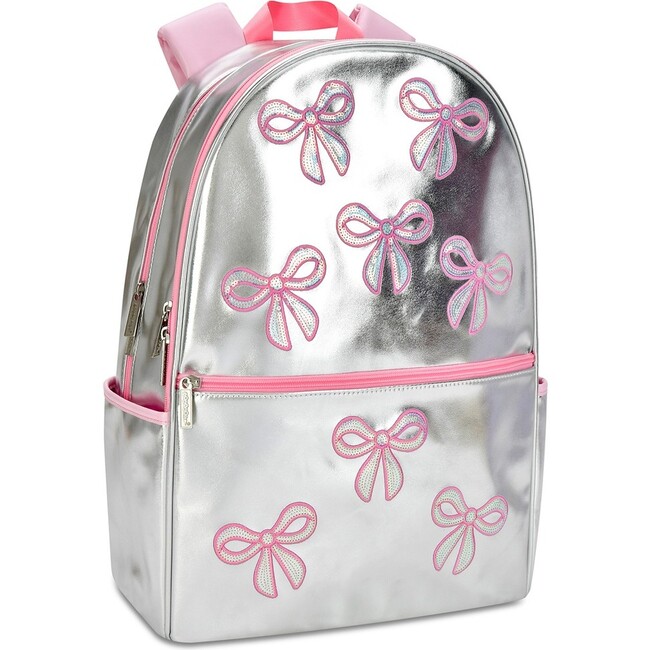 Silver Sequin Bows Backpack - Backpacks - 2