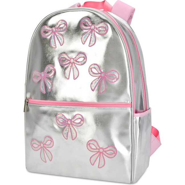 Silver Sequin Bows Backpack - Backpacks - 3