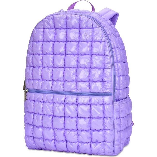 Lavender Shiny Puffer Backpack - Backpacks - 3