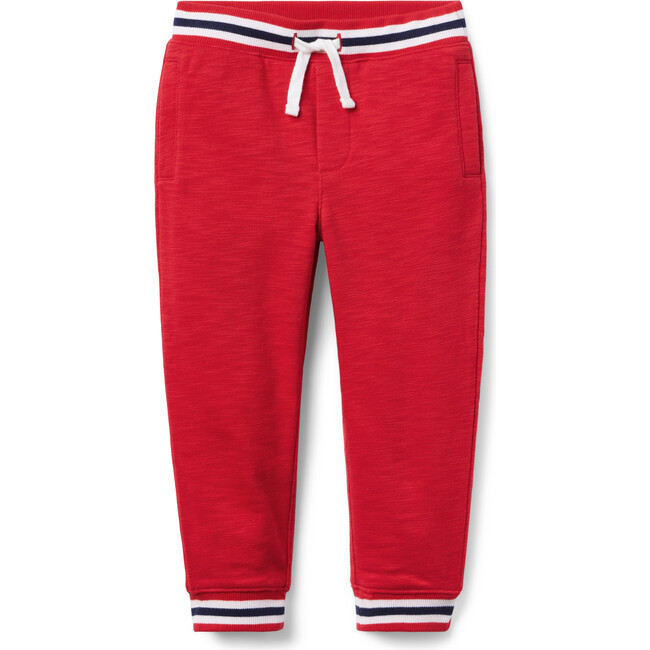 The Stripe French Terry Jogger, Red