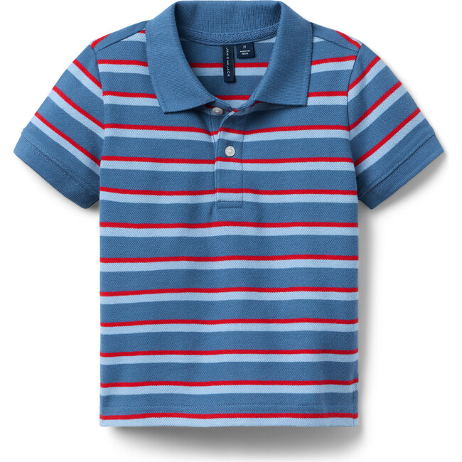 The Classic Striped Pique Polo