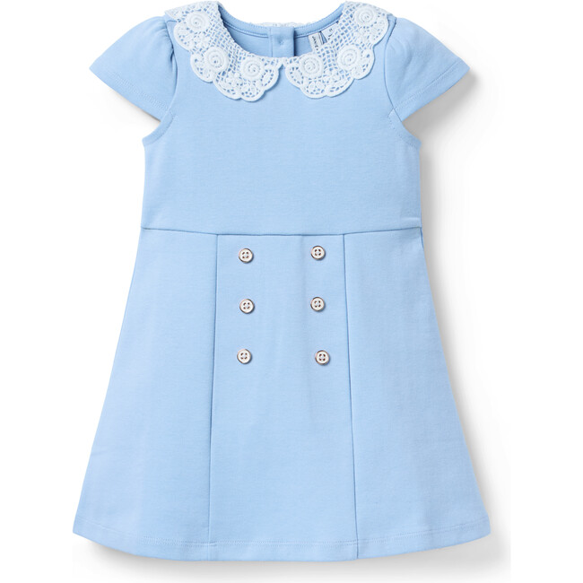Lace Collar Ponte Dress