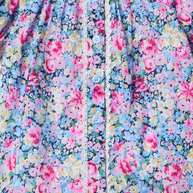 Floral Puff Sleeve Top - Blouses - 2