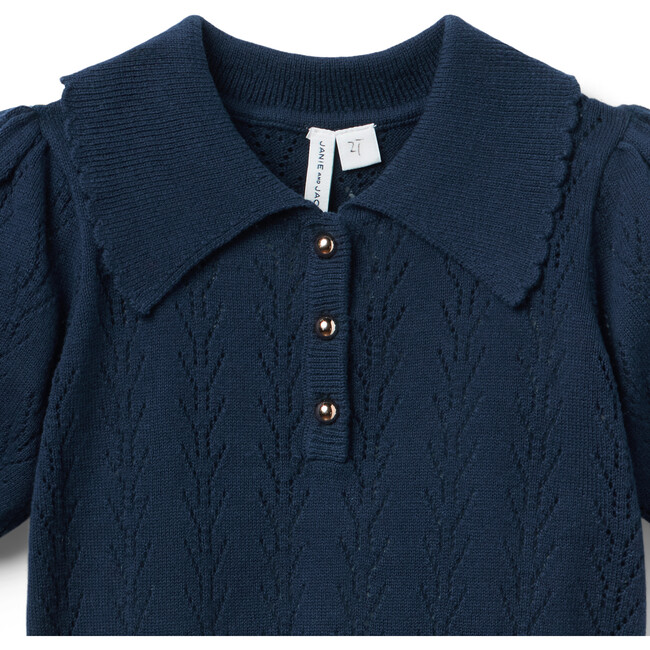 Pointelle Sweater Polo - Sweaters - 2