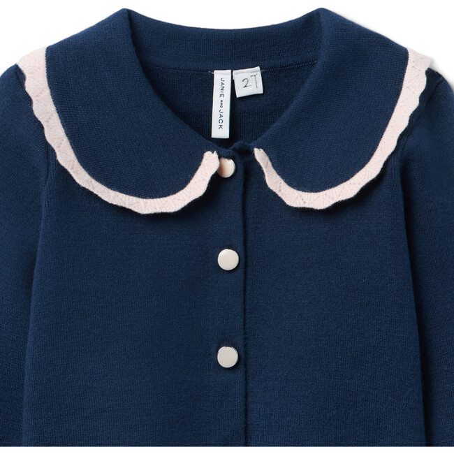 Crochet Collar Cardigan - Sweaters - 2