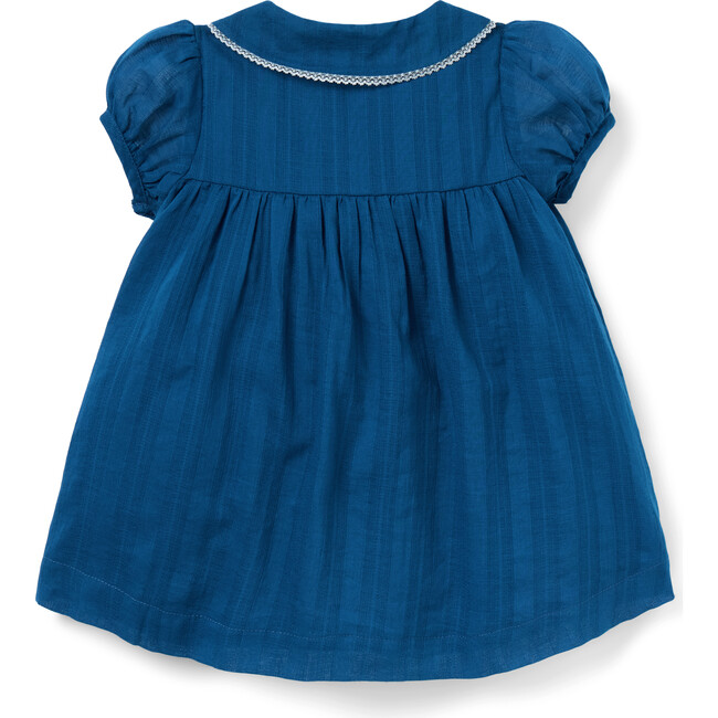 Baby Textured Stripe Collar Dress