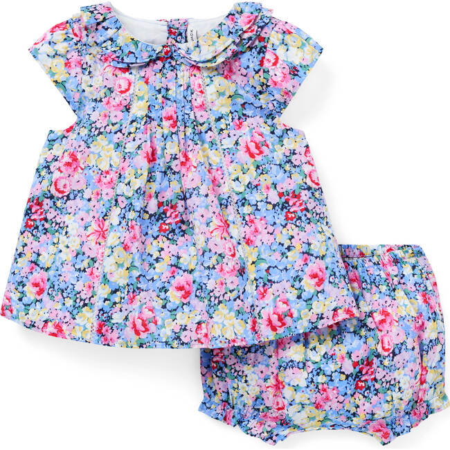 Baby Floral Ruffle Collar Matching Set