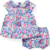 Baby Floral Ruffle Collar Matching Set - Mixed Apparel Set - 1 - thumbnail